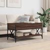 vidaXL Coffee Table Brown Oak Engineered Wood and Metal Large