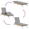vidaXL Sun Lounger Set of 2 Beige PE rattan 78.7 in x 23.2 in x 10.2 in