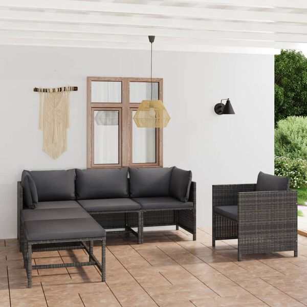 vidaXL Patio Furniture Set Modular Garden Lounge Set Square Modern