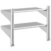 vidaXL Wall Shelf Silver Stainless Steel 29.5 x 15.7 x 23.6 in
