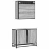 vidaXL Bathroom Furniture Set Grey Sonoma Engineered wood, Metal Medium