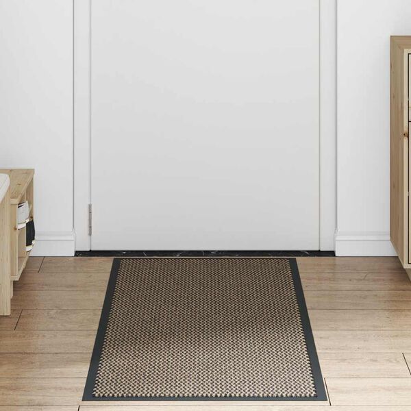 vidaXL Doormat Brown Polypropylene and PVC 23.6x70.9 in Doormat