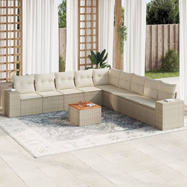 vidaXL Garden Sofa Set Beige