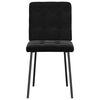 vidaXL Dining Chair Set of 6 Black Velvet, metal, plywood Durable