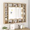 vidaXL Mirror Cabinet Sonoma Oak Engineered Wood, Glass Medium