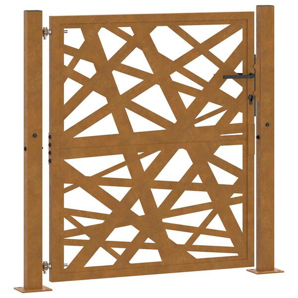 vidaXL Garden Gate 39.4x39.4" Weathering Steel Light Design