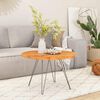 vidaXL Table Top Natural Solid Acacia Wood Durable Table Top Round