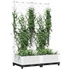 vidaXL Garden Planter White Polypropylene Large Planters