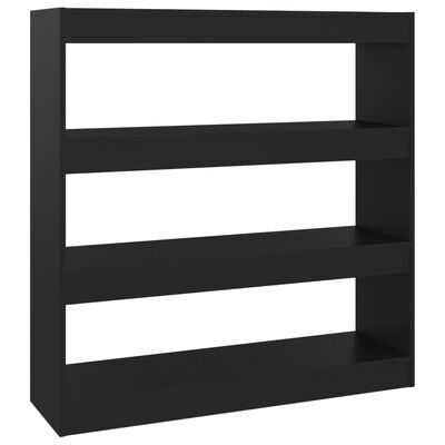 vidaXL Book Cabinet/Room Divider Black 39.4"x11.8"x40.6"