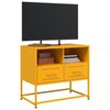 vidaXL TV Cabinet Mustard Yellow Steel Compact TV Cabinet Rectangular