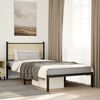 vidaXL Bed Frame Sonoma oak Steel and engineered wood Single Bed Frame