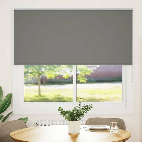 vidaXL Roller Blind Grey Aluminum, Polyester 59.1 x 51.2 in