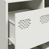 vidaXL Sideboard White Cold-rolled Steel Medium Sideboard Rectangular