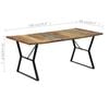 vidaXL Dining Table Multicolour Solid reclaimed wood, powder-coated iron