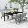 vidaXL Garden Dining Set Black, Grey