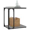 vidaXL Side Table Grey Sonoma Engineered wood, Steel Medium Side Table