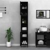 vidaXL Bathroom Cabinet Black Engineered wood, Metal 11.8 x 11.8 x 74.8 in