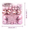 vidaXL Christmas Bauble Set Pink, Red, White Plastic Various sizes