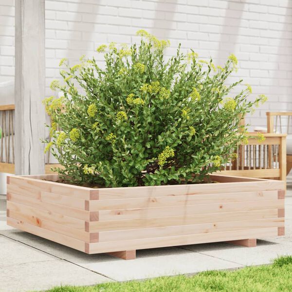 vidaXL Garden Planter Natural Wood Solid Pine Wood Medium Durable