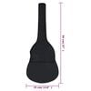 vidaXL Guitar Bag for 3/4 (36") Classical Guitar Black 37"x13.8" Fabric