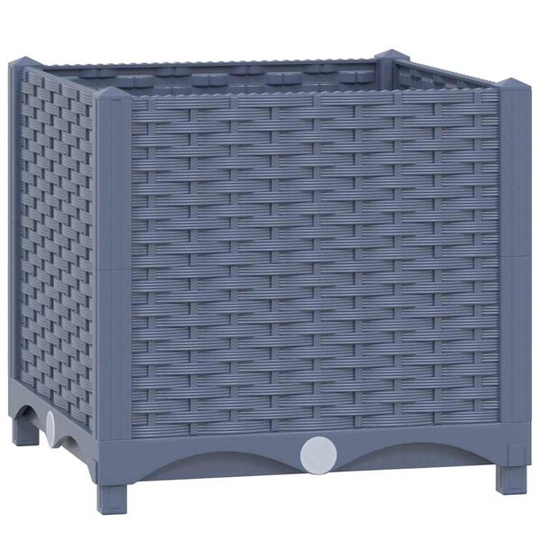vidaXL Raised Bed Blue Grey Polypropylene Medium Durable Planter