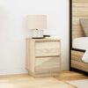 vidaXL Bedside Cabinet Sonoma Oak Engineered wood Medium Bedside Cabinet