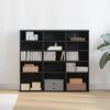 vidaXL CD Cabinet Black Oak Engineered Wood Medium CD Cabinet
