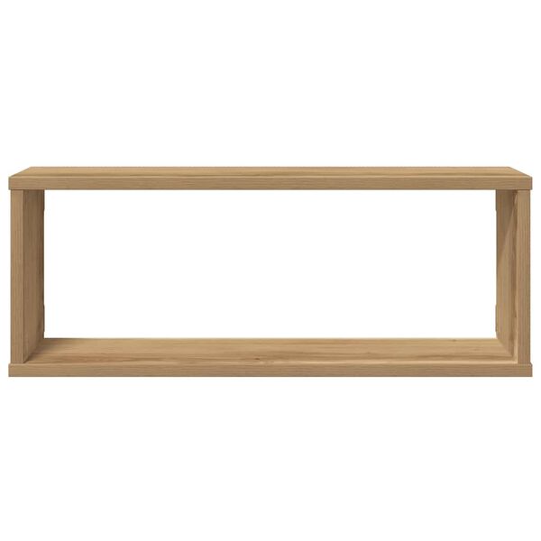 vidaXL Wall Cube Shelf Set of 4 Artisan oak Engineered wood