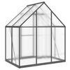 vidaXL Greenhouse Anthracite and Transparent Aluminum, polycarbonate (PC)