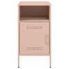 vidaXL Bedside Cabinet Set of 2 Pink Cold-rolled steel Standard