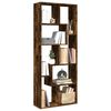 vidaXL Room Divider Bookcase Smoked Oak Engineered wood