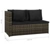 vidaXL Garden Sofa Set Grey, Dark Grey