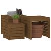 vidaXL Garden Box Set Honey brown Solid pine wood Small and large sizes