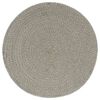vidaXL Placemat Set of 6 Plain Grey 100% Cotton 15.0 in diameter