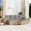 vidaXL Garden Sofa Set Beige, Light Grey
