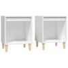 vidaXL Bedside Cabinet Set of 2 White Engineered wood Bedside Cabinet