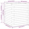 vidaXL Garden Planter White Solid Pinewood Medium Garden Planter