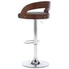 vidaXL Bar Chair Set of 2 Dark grey and dark brown