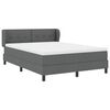 vidaXL Box Spring Bed Manual Dark Grey and White 203 x 152 x 88 cm