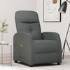 vidaXL Massage Chair Dark Grey Polyester Large Massage Chair