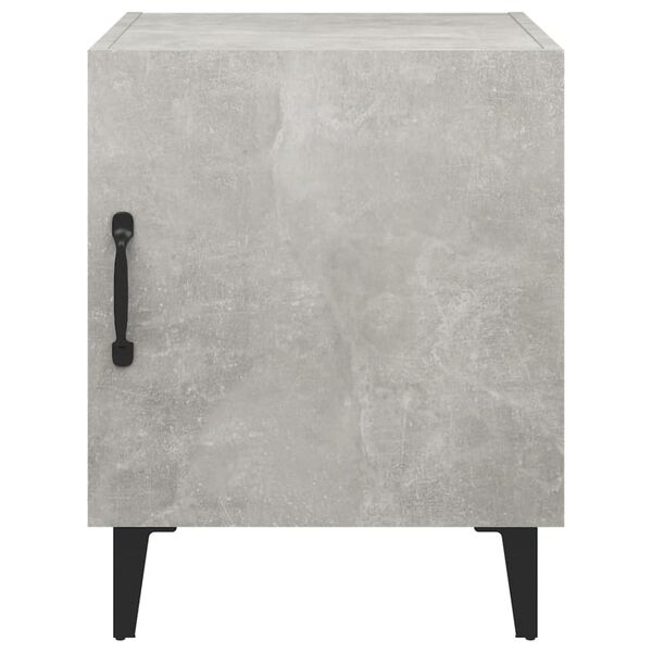 vidaXL Bedside Cabinet Set of 2 Concrete grey Engineered wood