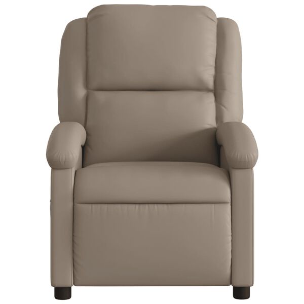 vidaXL Recliner Chair Cappuccino Faux Leather, Metal, Plywood