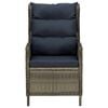 vidaXL Garden Chair Brown with black cushions