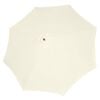 vidaXL Garden Parasol Sand White Polyester, Hardwood Large