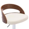 vidaXL Bar Chair Set of 2 Cream and Dark Brown