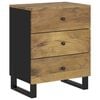 vidaXL Bedside Cabinet Honey Brown, Black