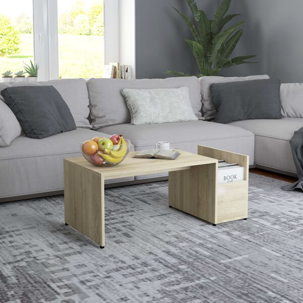 vidaXL Coffee Table Sonoma oak Engineered wood Medium Coffee Table