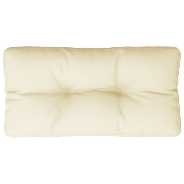 vidaXL Pallet Cushion Cream 100% polyester Waterproof Cushion