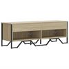 vidaXL TV Cabinet Sonoma Oak Engineered Wood, Metal 48.0 in wide