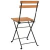 vidaXL Folding Bistro Chairs 8 pcs Solid Wood Teak and Steel